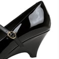 thumbnail image 5 of Women's Pumps High Heel Patent Leather Buckle Court Shoes 6CM Round Toe Party Dress Wedding Shoes, 5 of 6