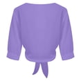 thumbnail image 5 of TGPMGRZ Womens 3/4 Sleeve Sheer Shrug Cardigan Lightweight Mesh Knit Dressy Casual Cover Up, Purple, Size 3XL, 5 of 6