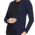 thumbnail image 4 of Saco Para Mujer Liso Blazer Marino Moda Casual Formal Manga Larga 330739 azul marino M Incógnita 330739, 4 of 5