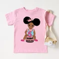 thumbnail image 3 of Camiseta de algodón con números para niñas, ropa para niños, de manga corta, con diseño de tambores kawaii, color negro, para cumpleaños 2, 3, 4 y 5, 3 of 5