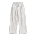 thumbnail image 6 of Maplenight Cotton Linen Wide Leg Pants for Women Drawstring Elastic Waist Palazzo Pants Side Pockets Lightweight Travel Beach Casual Lounge Trousers, 6 of 6
