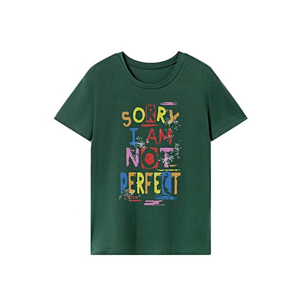 Camiseta de Mujer Básica Cómoda Clásica de Cuello Redondo Yinane XL