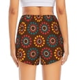 thumbnail image 3 of Picia 60s and 70s Aesthetic1 Pattern Women's 2 in 1 Athletic Running Shorts High Waisted Workout Casual Gym Sweat Shorts with Comfy Liner Zipper Pockets-XX-Large, 3 of 9