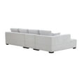 thumbnail image 6 of 134'' Sectional Sofa, L-Shaped Sectional Couch with Left Chaise and Thicken Armrest Backrest, Modern Upholstered Sofa Couch with Overstuffed Cushion Seat for Living Room Apartment Office, Beige, 6 of 8