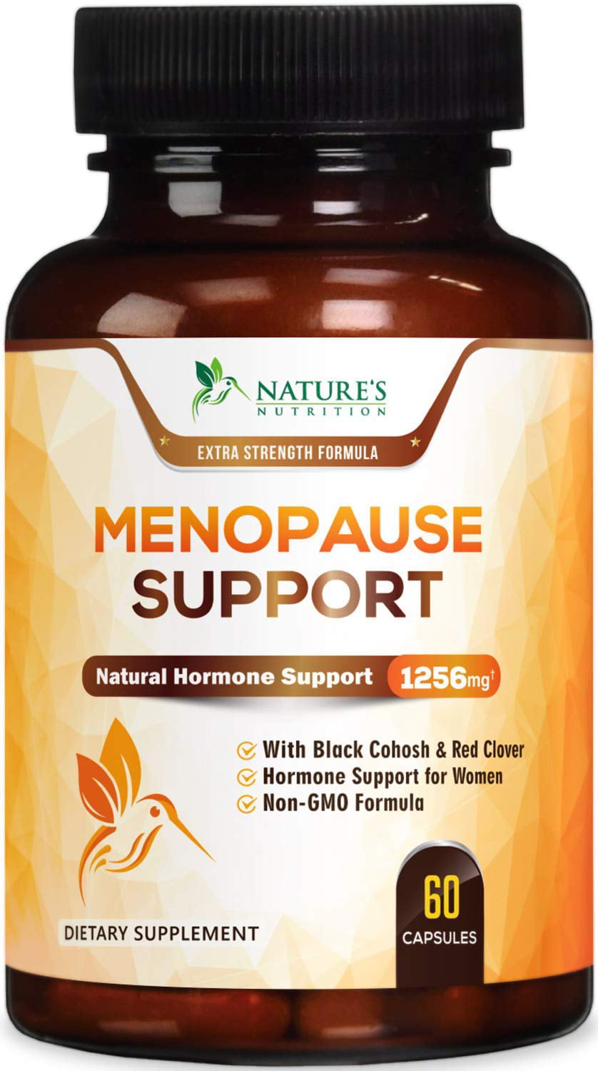 Nature S Nutrition Menopause Supplements Highest Potency Hot Flash Relief 1256 Mg 60 Ct