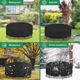 thumbnail image 5 of Garden furniture cover round protective cover for garden table waterproof windproof UV-resistant 420D Oxford fabric tarpaulin cover for garden furniture furniture sets (Ø230x100cm), 5 of 5