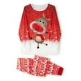 thumbnail image 5 of Family Matching Christmas Pajamas, Baby Romper/Pet Clothes/Deer Snowfalke Pattern Tops and Pants Sleepwear Set, 5 of 10