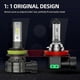 thumbnail image 4 of H11 LED Headlight Bulbs, 300% Brighter 6500K Cool White LED Low Beam/Fog Light Conversion Kit, IP67 Waterproof, 4 of 5