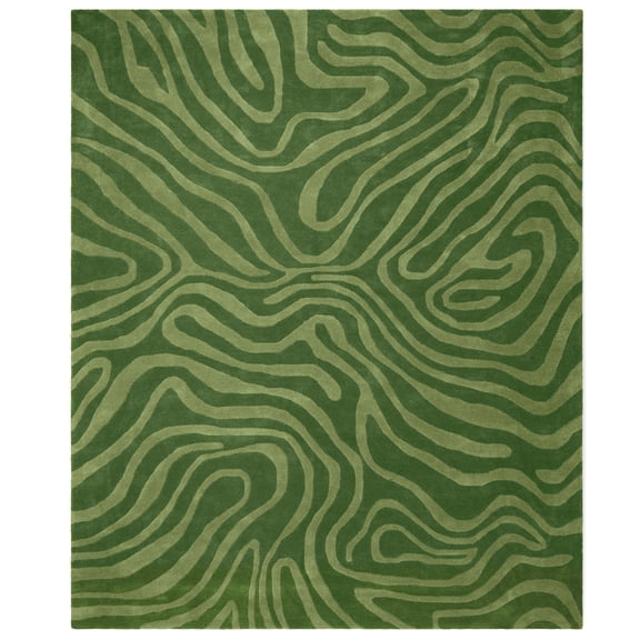 Temi Coker for Walmart Hand Tufted Area Rug, 8' x 10', Green