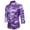 A-Purple1360, variant on Men's Black Sequin Dress Shirt Long-Sleeve Satin- Button-Up Shirt Party & Nightwear Top