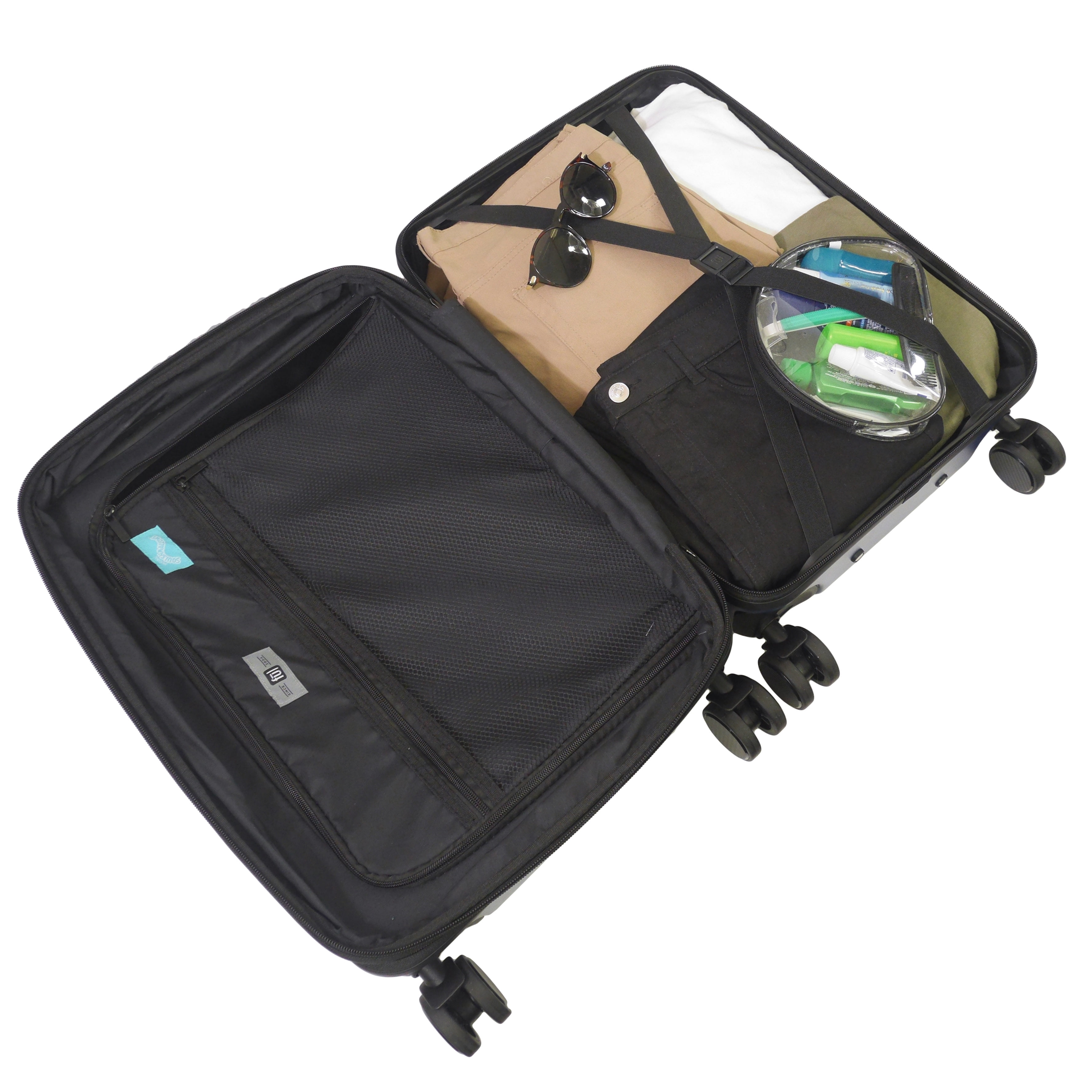 FUL Squishmallows 22.5 Inch Carry On Luggage, Hardshell Rolling Suitcase with Spinner Wheels, Blue
