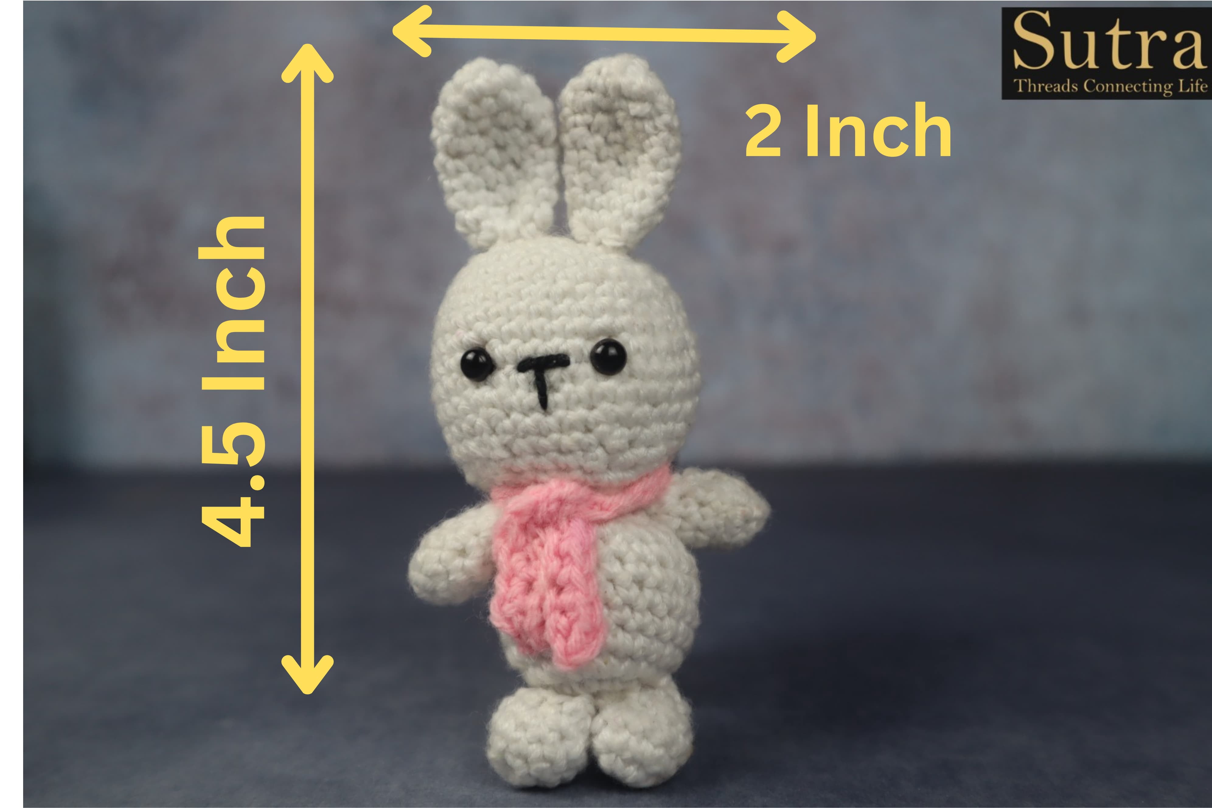 Sutra Crochet Family Toy Set | Stuffed Animal Cute Family Toys| One Bunny Rabbit & Three Daisy Duck Toy Set for Kids and Gift Purpose | Soft Toys for Baby Girl