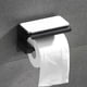 thumbnail image 4 of Matte Black Tissue Roll Dispenser Storage Stainless Steel Paper Holder for Bathroom Single Roll Toilet Paper Holder Wall Mount with Shelf, 4 of 5