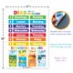 thumbnail image 4 of 20 carteles educativos bilingües en español e inglés, tabla de aprendizaje a prueba de agua para preescolar, jardín de infantes, decoración del aula, alfabeto, números... (embalaje plano 11"x16"), 4 of 5