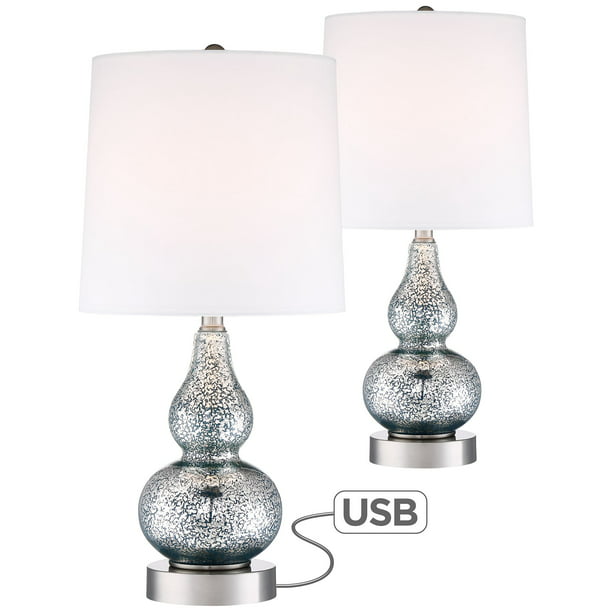 360 Lighting Modern Accent Table Lamps, Table Lamp Sets With Usb Port