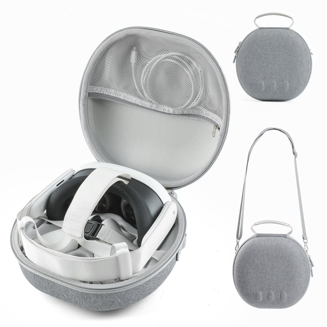 JYS Hard Shell Carrying Case for Meta Quest 3 - All-in-One VR Headset & Controller Storage Bag, Shockproof Anti-Scratch Travel Pouch with Accessory Compartments