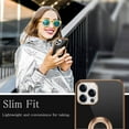 thumbnail image 5 of Compatible with iPhone 13 Pro Case 6.1” Thin Silicone Protective Cover with Ring Holder Magnetic Kickstand Slim Shockproof Phone Cases Soft TPU Bumper - Black, 5 of 18