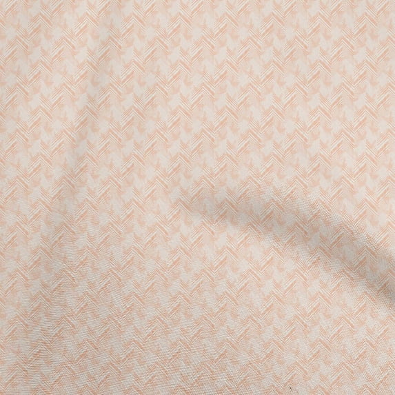 oneOone Polyester Spandex Peach Fabric Chevron Sewing Material Print Fabric By The Yard 56 Inch Wide