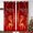 Elk, variant on Snowflakes Christmas Curtain for Bedroom 2 Panel Set, Red Xmas Velvet Window Curtains 84 Inch Long, Thermal Insulated Living Room Darkening Decoration Curtains, 52x84 Inch