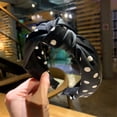 thumbnail image 1 of Fiudx Diadema de Lunares para Mujer, Diadema con Lazo, Banda para El Pelo de Moda para Primavera y Verano, 1 of 3