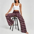 thumbnail image 4 of HomeDM Pants for Women Wide Leg Tie-Dye Striped Pants with Pockets Red Drawstring Lounge Trousers for Athletic Work Size 3XL, 4 of 6