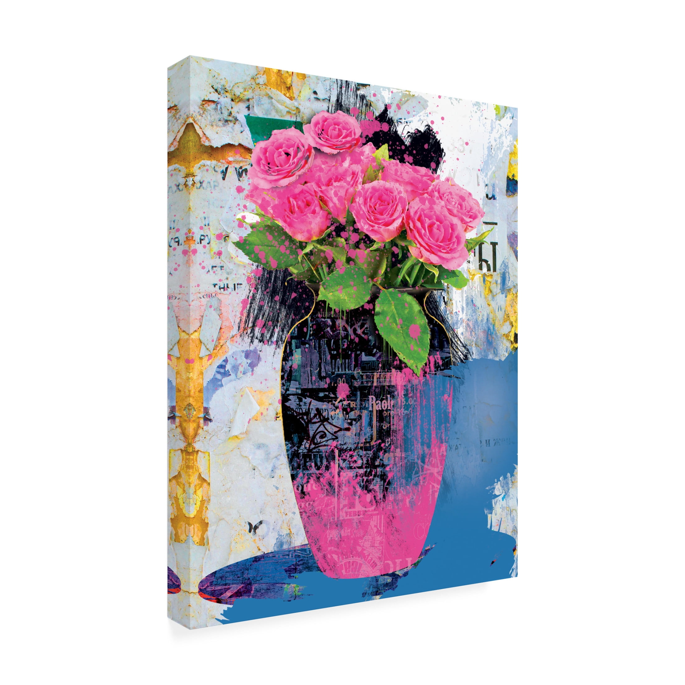 Canvas Wall Art - Porter Hastings 'Urban Bouquet 4' Wall Art for Living Room, Bedroom, or Office Décor by Trademark Fine Art - 18 x 24 Inches