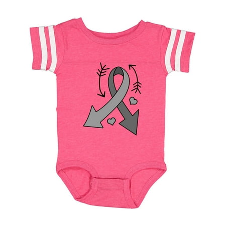 

Inktastic Grey Ribbon with Arrows For Brain Cancer Awareness Gift Baby Boy or Baby Girl Bodysuit