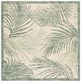 thumbnail image 2 of Safavieh Courtyard Padic Botanical Indoor/Outdoor Area Rug, Beige/Green, 4' x 4' Square, 2 of 12