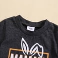 thumbnail image 2 of Kaprioy Baby Boy Easter Outfits Toddler Boys Summer Clothes Short Sleeve Easter Rabbit Truck Embroidery T-Shirt Striped Solid Shorts 2Pcs Set, 2 of 6
