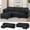 Black, variant on ACMEASE 86" Chenille 3 Seats Sofa w/Movable Storage Ottoman, Sectional Sofa w/Adjustable Backrests, Comfortable Fabric Couch w/USB&Type-C Ports, Cup Holders for Living Room, Gray