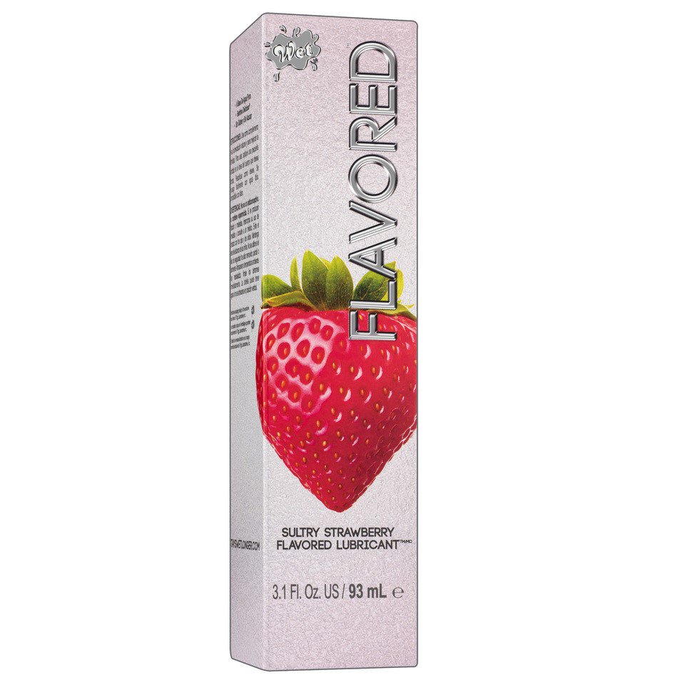 Wet Flavored Strawberry Flavored Lubricant 3.1 fl oz