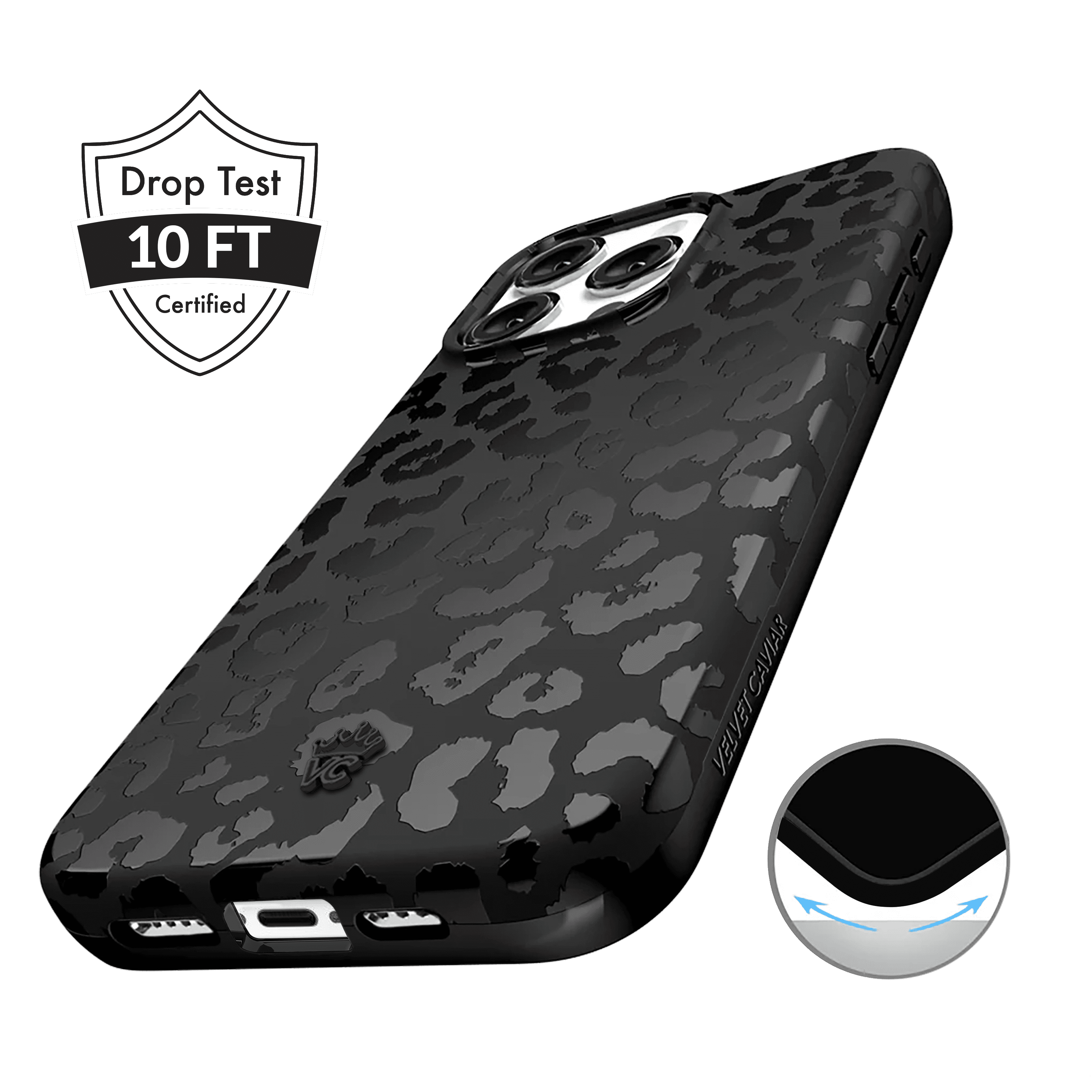 VELVET CAVIAR for iPhone 16 Pro Max Case Leopard - Compatible with MagSafe - Cute Protective Phone Cases for Women - Black Cheetah Print