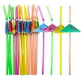 thumbnail image 5 of 50PCS Cocktail Umbrella Straws Drinks Party Decor Supplies Paper Umbrella Straw, 5 of 12