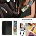 thumbnail image 4 of Renewold Merry Christmas Snowman 11 Pieces Car Accessories Set for Women Men, Non-Slip Front Rear Car Seat Covers Steering Wheel Seat Belt Pads Coasters Key Chains Universal Fit, 4 of 7