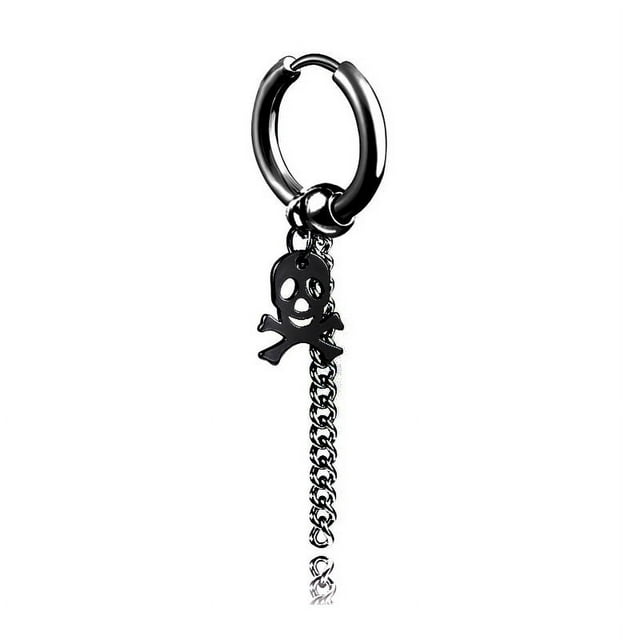 Pendientes de acero de titanio con personalidad para hombre, pendientes de temperamento moderno, pendientes de cadena de borlas largas para mujer, ajuste ajustable