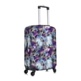 thumbnail image 3 of Xecao Purple Marble Texture print Elastic Luggage Cover, with double-sided print , is perfect for travel, business, and daily use, 3 of 9