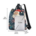 thumbnail image 3 of FORMRS Women's Travel Backpack Purse Anti-Theft Hidden Pockets Casual Shoulder Bag, Blue Christmas Santa, 3 of 7