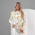 thumbnail image 2 of Cute Sweatshirts For Women Mock Neck Long Sleeve Basic Cute Fall Shirts Dressy Casual Lightweight Work Blouse Undershirt Daily Casual Top Gold XL, 2 of 5