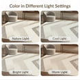 thumbnail image 7 of ODIKA 8'x10' Washable Area Rug Durable, Non-Slip Herringbone Vintage Diagonal Motif With Minimalist Farmhouse Accents for Living Room, Under Sectional, Family, 7 of 7