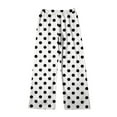 thumbnail image 2 of Pantalons Décontractés pour Femmes Pantalons de Pyjama Imprimés Taille Élastique Pantalons Confortables avec Poches Pantalons Larges pour Femmes Blanc m, 2 of 3