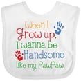 thumbnail image 3 of Inktastic Handsome Like My Pawpaw Boys Baby Bib, 3 of 4