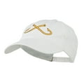 thumbnail image 2 of Fishing Crossed Fishhooks Embroidered Washed Cap - White OSFM, 2 of 5
