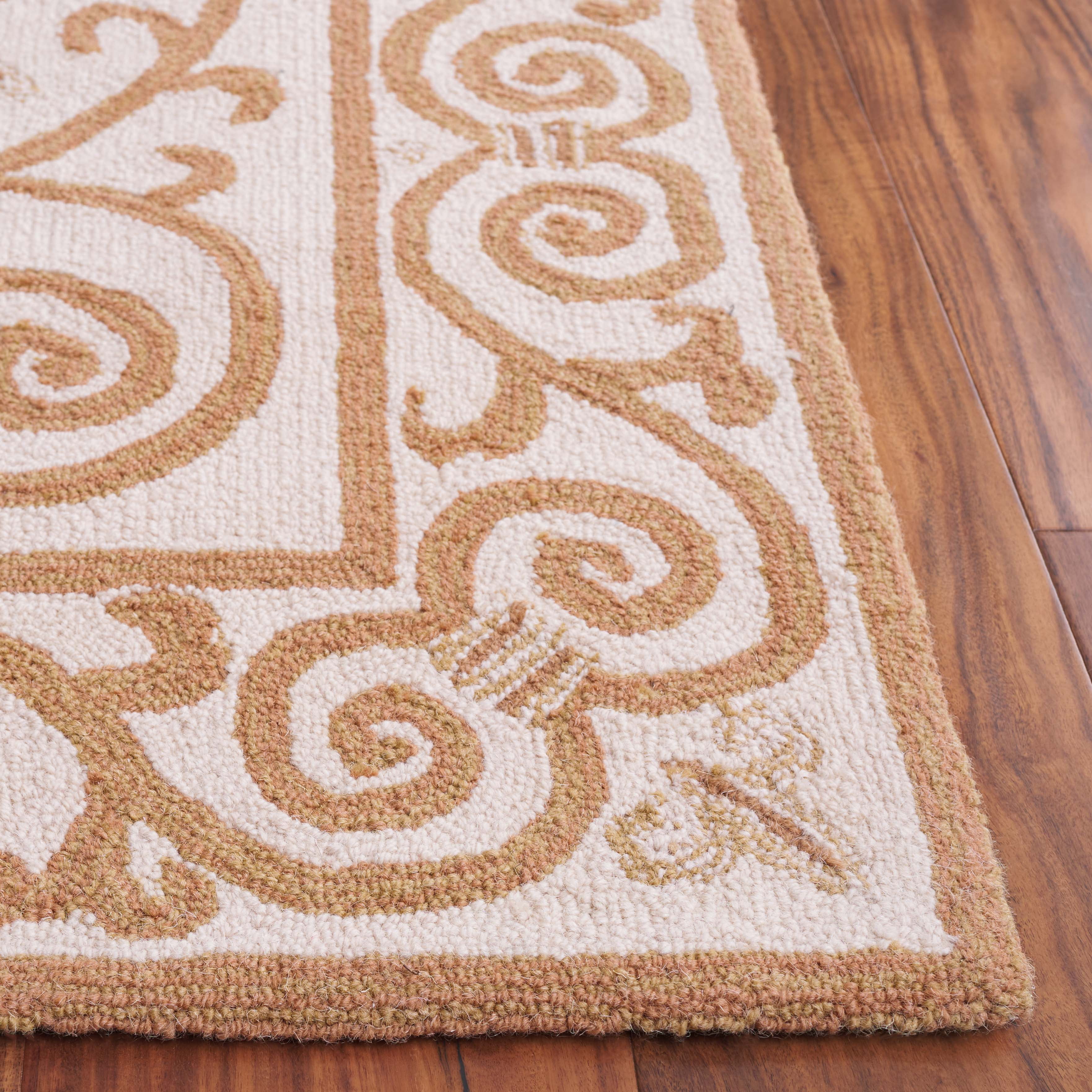 Safavieh Chelsea Aragon Oriental Wool Runner Rug, Ivory/Gold, 2'6" x 12'