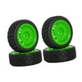 thumbnail image 3 of Bunblic 4 Pieces 1:10 RC Car Wheel Tires Replacement Easy to Install RC Modification Accessory Spare Parts Accessory DIY Accessories green, 3 of 8