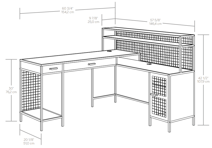 Lindon place l shaped sales desk