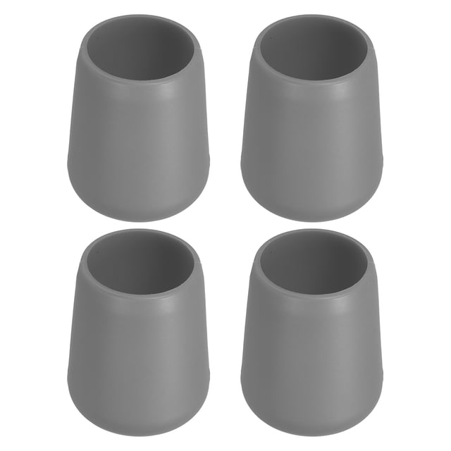Unique Bargains 4 Pcs Silicone Fishing Rod Butt Cushion Protector Cap, Large, Gray