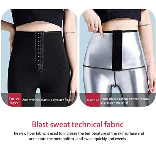 Pantalones de sauna 2 en 1 para mujer para entrenamiento, pérdida de peso, pantalones adelgazantes, medias de entrenamiento, pantalones de chándal para sauna