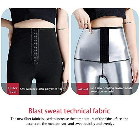 Pantalones de sauna 2 en 1 para mujer, para hacer ejercicio, para adelgazar, mallas de entrenamiento, pantalones deportivos de sauna