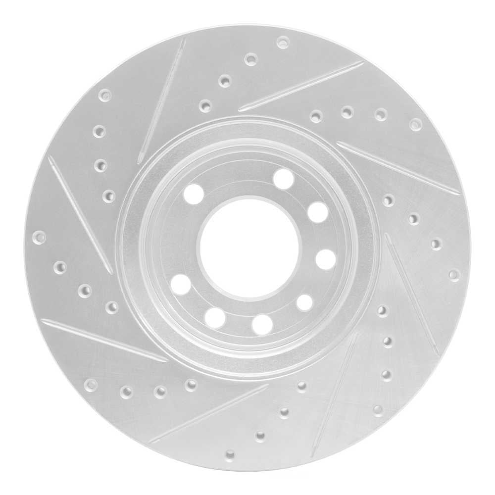 Dynamic Friction Company 631-65016R DFC Brake Rotor - Drilled And Slotted - Silver