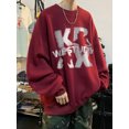 thumbnail image 3 of Sudadera con cuello redondo y letras góticas para hombre, ropa de moda de hip hop, ropa de calle de otoño Y2K, sudaderas con capucha de gran tamaño para hombre, 3 of 5